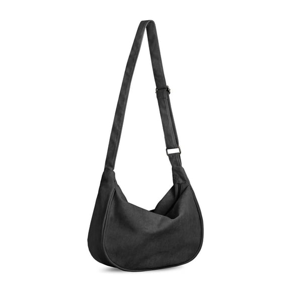 FITDON Corduroy Crescent Crossbody Bag Small Sling Hobos Dumpling Bag Crescent Purse