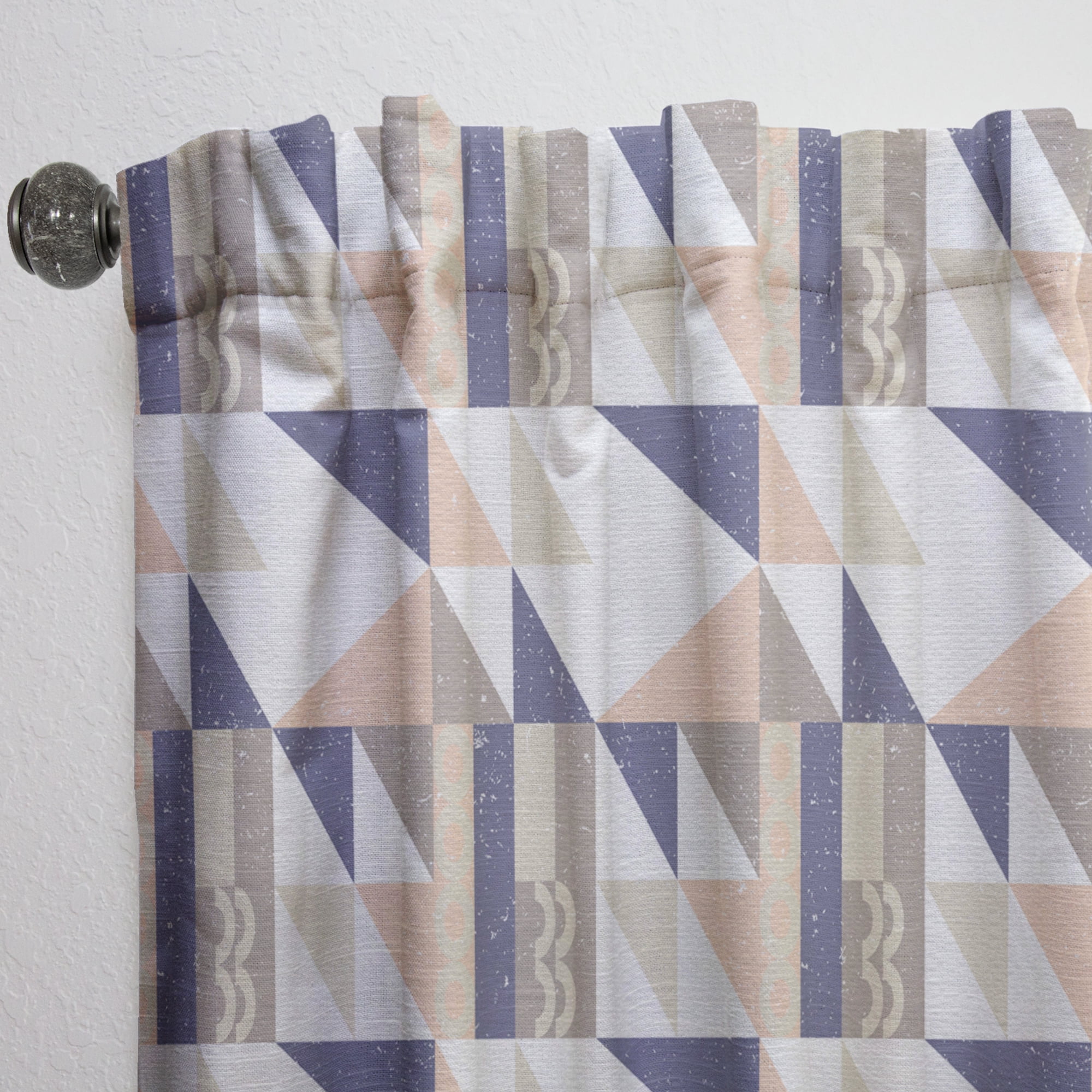 Designart 'Geometrical Retro Design X' Mid-Century Modern Curtain Panel
