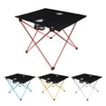 thumbnail image 3 of Mesa plegable, tela Oxford con aleación de aluminio, 2 portavasos de malla, compacta, rojo kusrkot Mesa de camping plegable, 3 of 8