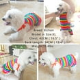 thumbnail image 6 of Dog Shirt Rainbow Striped Puppy Dresses Clothes Colorful Pet Sleeveless Vest T-Shirt, Summer Skirt Cute Girls Tether Dress Outfits for Small Medium Dogs Cat Top Costume Breathable, 6 of 6