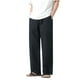 thumbnail image 2 of Pantalones largos para hombre, color liso, cintura elástica, tubo recto, cordón ajustable, bolsillo, pantalones casuales para hombre, 2 of 5