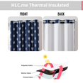 thumbnail image 4 of LDHF Arrow Printed Blackout Room Darkening Thermal Grommet Window Curtain Drape Panels for Bedroom - Set of 2 - Navy Blue - 84" inch Long, 4 of 4