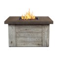 thumbnail image 1 of Table de foyer au propane Forest Ridge en gris vieilli avec kit de conversion au gaz naturel, 1 of 7