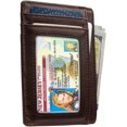 thumbnail image 2 of Front Pocket Slim Minimalist Leather Wallet RFID Blocking Genuine Leather Credit Card Holder, 2 of 5