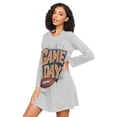thumbnail image 3 of FORMRS Womens Long Sleeve Nightgowns Crew Neck Sleep Shirt Soft Pajamas Sizes S-3XL, Game Day, 3 of 8