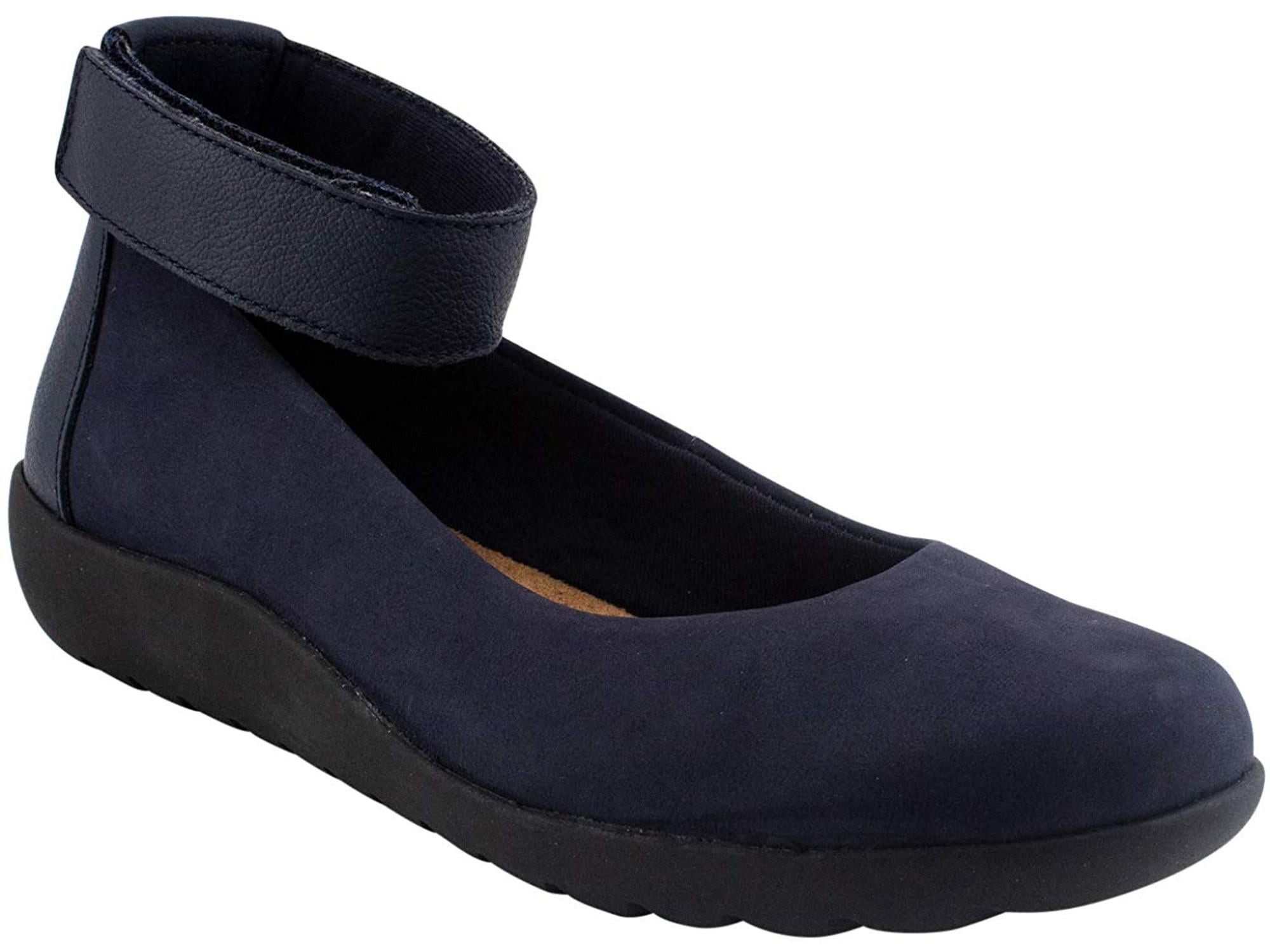 clarks ankle strap flats