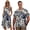 Black Hibiscus, variant on Polynesian Hibiscus His and Hers Matching Outfits Plumeria Mens Button Up Shirt Loose Hawaiian Tops Size XS Lightweight Mens Short Sleeve Button Down Shirts