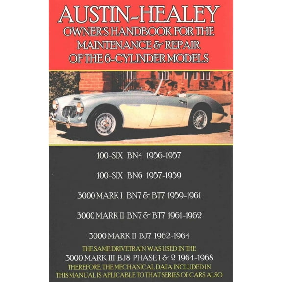 Austin-Healey Owner's Handbook for the Maintenance & Repair of the 6-Cylinder Models 1956-1968 (Paperback)
