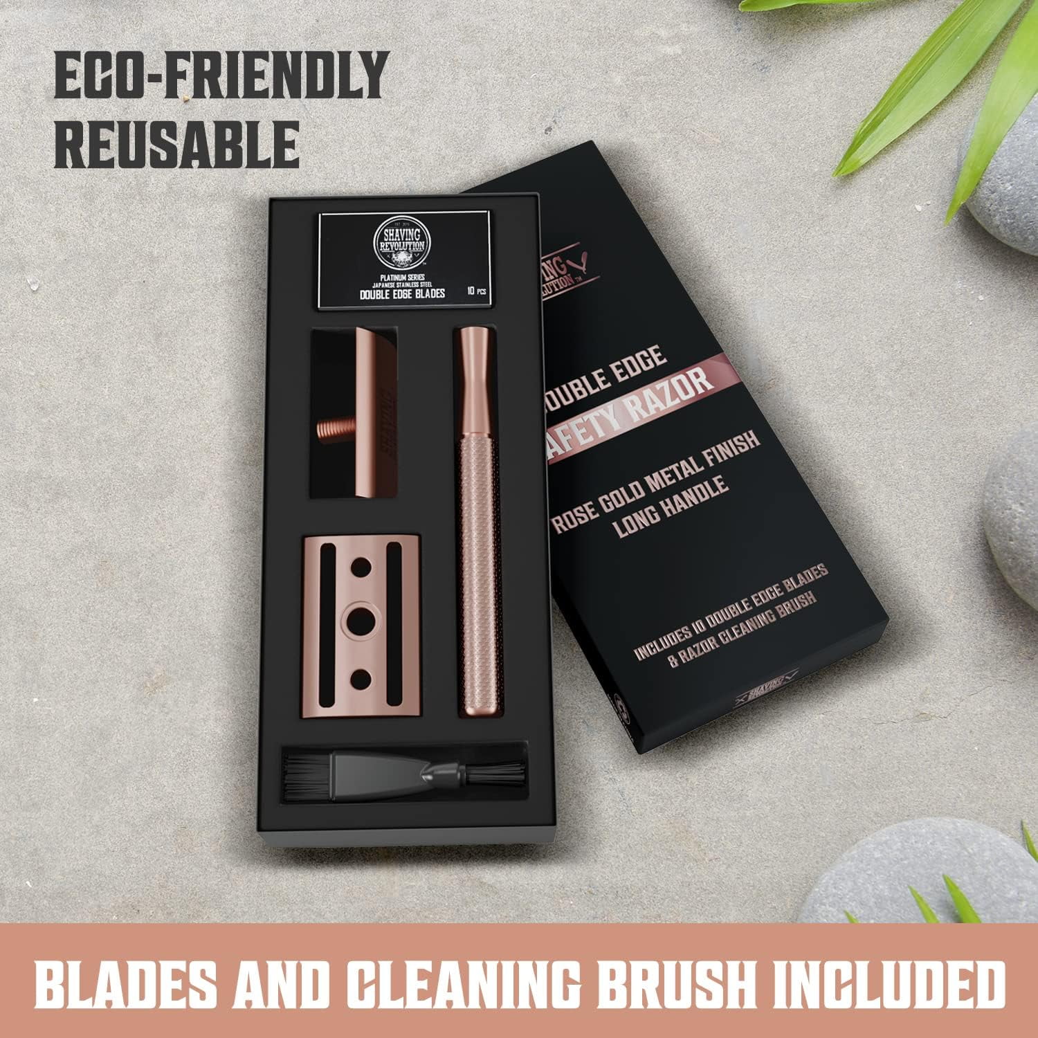 Viking Revolution Double Edge Safety Razor for Women, Rose Gold