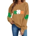 thumbnail image 3 of Tauxra Chandail de la Saint-Patrick pour Femmes à Manches Longues, Col Rond, Coupe Ample, Blouse Tunique Décontractée, 3 of 6