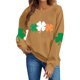 thumbnail image 3 of Suéteres de Manga Larga de Mujer con Cuello Redondo Impreso Suelto Casual para la Fiesta Del Día de San Patricio Y el Uso Diario, 3 of 6