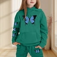 thumbnail image 2 of Byoo Toddler Girls' Clothing Set Butterfly Print Hoodie Sweatpants Sweatsuit Jogger Set, 2 of 4