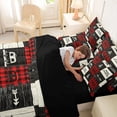 thumbnail image 5 of Catabedysis Geometric Grid Camping 7-Piece Twin Bedding,Happy Camping Patchwork Print Bedding Comforter Set For Boys,Multicolor,Black Reversible, 5 of 7