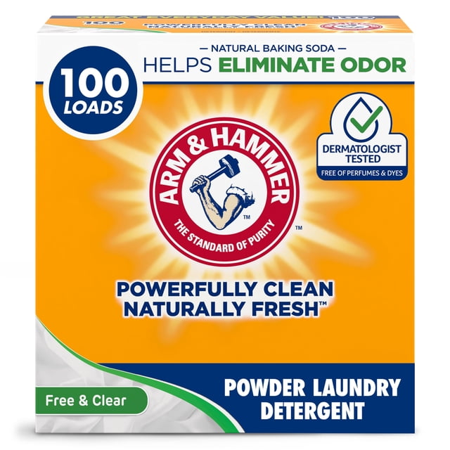 Detergente para ropa sin perfume y colorantes Arm & Hammer, 2,79 kg