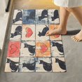 thumbnail image 2 of Yayeee Bath Rug for Bathroom Floor Non Slip Contour Fluffy Soft Absorbent Mat, 20"x24", Cats and Hearts, 2 of 7