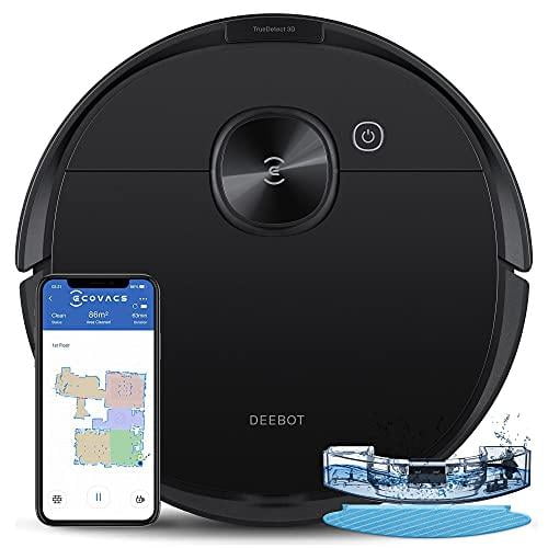 ECOVACS Deebot Robot Aspirateur, N8 Pro Robot Aspirateur, Station Auto-Vide Compatible, Forte Aspiration 2600Pa, Navigation LiDAR Laser, Détection Intelligente des Obstacles, Multi-Plancher Mappin