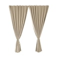 thumbnail image 2 of HUASHENG Outdoor Curtains For Patio 2 Panels Sticky Top & Back Tab Bottom Sun Blocking Windproof Rod Drapes For Gazebo/Porch, 2 of 5
