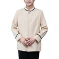 thumbnail image 1 of Uniformes de limpieza Mangas de manga larga Cómoda trasera recta transpirable Ropa de camarera para hoteles Restaurantes Cafeteras Beige 4xl Men's Style Inevent LF000333-09, 1 of 7
