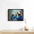 thumbnail image 3 of COMIO Canvas Like Wall Art Decor Painting Like Framed Artwork Raccoon In A Bathroom Print - Aesthetic Premium Picture Poster for Home Walls, Living Room, Bedroom, Kitchen - Ready to Hang, 3 of 4