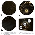 thumbnail image 3 of Designart A Black And Gold Expression II Canvas Wall Art, 3 of 5