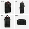 thumbnail image 3 of 30" Expandable Foldable Luggage Bag,Collapsible Suitcases with Wheels,Lightweight Rolling Duffle Bag for Travel, Moving, Home Storage, Red/Trim, MEX, 3 of 9