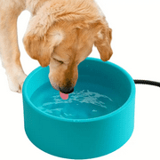 Outside Heated Dog Bowl, Large Heated Dog Water Bowl Outdoor, Thermostatic Control Heated Cat Bowl, Anti-Freeze Heated Pet Water Dish for Chicken,Duck,Goose,Rabbit
