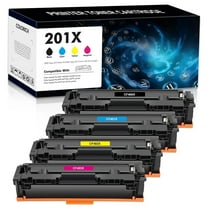 201X 201A Toner Cartridge 4-Pack Compatible for HP 201X 201A CF400X CF400A use with Color Laserjet Pro MFP M277dw M252dw M277c6 M252 M277 Printer Ink (Black Cyan Yellow Magenta)