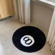 thumbnail image 2 of Simulated 8 Ball Billiard Mat, Eight Ball Rug, Black Round Non-Slip Bathroom Mat（80 x 80 cm）, 2 of 4