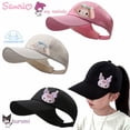 thumbnail image 2 of Gorra de béisbol Kawaii Sanrio Kuromi My Melody, Cinnamoroll, dibujos animados, Anime, protección solar transpirable para exteriores, padre e hijo Fivean unisex, 2 of 2
