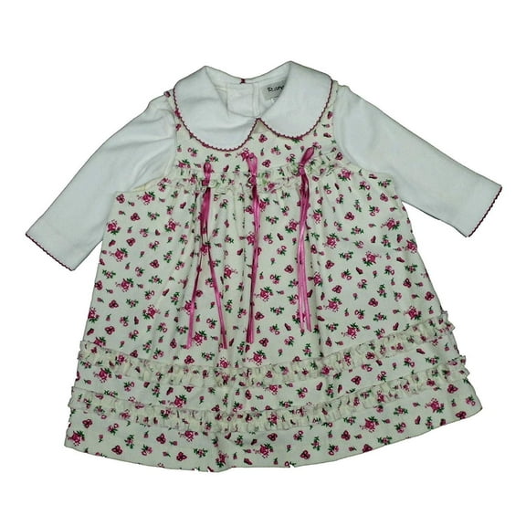 Rare Too By Rare Edition Baby Girls' Infant 2pc Jumper Corduroy Dress Set Beige 18 Months