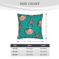 thumbnail image 4 of Bingfone Starfish And Shell Linen Throw Pillow Covers Cushion Case Pocket Button Vintage Farmhouse Pillowcase For Sofa Couch Bed 16"X16", 4 of 9
