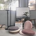 thumbnail image 5 of Round Rabbit Fur Cushion Cover Without Core Khaki Diameter 40cm Cotton, 5 of 5