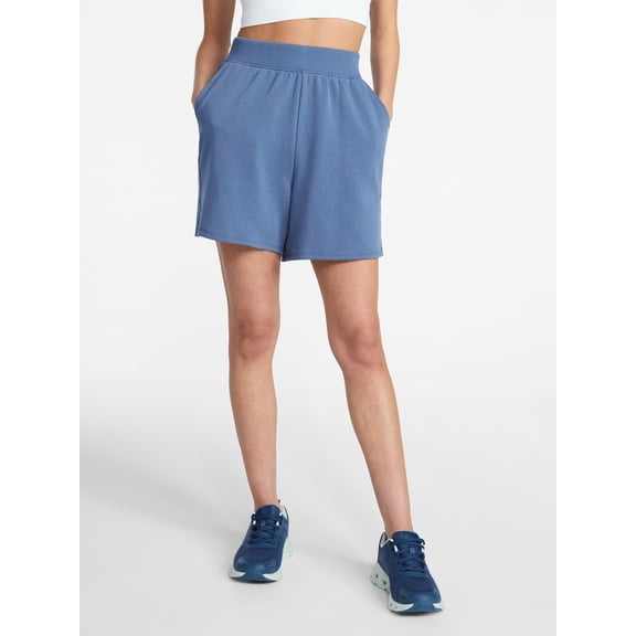 Athletic Works Women's Mineral Wash French Terry Shorts, Sizes XS-4X