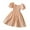 T2, variant on Mikilon Girls Summer Dress Kids Floral Square Neck Puff Sleeve A-Line Midi Dresses for 2-7 Years Kids
