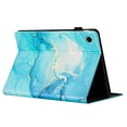 thumbnail image 4 of Allytechgroup Slim Case for Samsung Galaxy Tab A9 8.7" SM-X110 X115 X116,Marble Series Drop Protection Multi Angle Viewing Stand Elastic Band Flip Cover for Galaxy Tab A9 8.7", Blue, 4 of 6