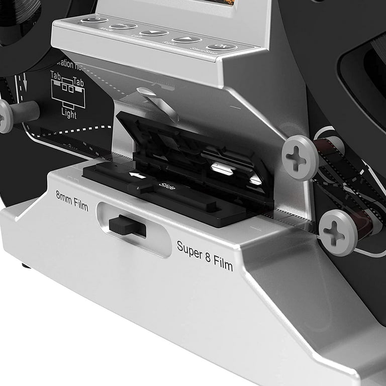 8mm & Super 8 Reels to Digital MovieMaker Film Sanner Converter, Pro Film  Digitizer Machine with 2.4 LCD, Black (Convert 3 inch and 5 inch 8mm Super  8 Film reels into Digital)