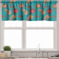 thumbnail image 3 of Ambesonne Nautical Valance & Curtain, Ornamented Fish Pattern, 55"x36", Dark Peach Burnt Sienna, 3 of 7