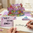 thumbnail image 3 of 3D Pop Up Happy Mothers Day Card, Mother's Day Greeting Cards, 8" x 6" Cover with Note Tag, 3 of 7