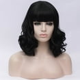 thumbnail image 2 of Unique Bargains Wigs for Women 16" Black Curly Wig with Wig Cap Natural Full Medium Wavy, 2 of 6