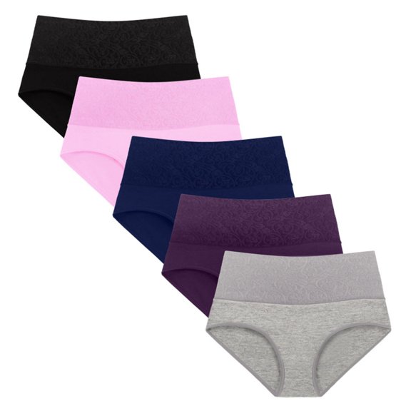 TMOYZQ Plus Size Seamless Underwear for Women High Waist No Show Ladies Panties Soft Tummy Control Full Coverage Stretch Invisible Briefs