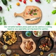 thumbnail image 5 of Frederica Trading Bamboo Pizza Peel Paddle 2 Piece Set | Wooden Pizza Paddle for Baking Pizza, Bread, Fruits & Vegetables | Pizza Cutting Board with Handle, Wooden Pizza Peel 2 Pc LG & XL, 5 of 6