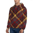 thumbnail image 3 of Cauagu Buffalo Check Plaid for Men's Pullover Hooded Sweatshirt Athletic Casual Hoodie Aautumn Hoodie Sweatshirt for Men Pullover Casual Hooded Sweatshirt-X-Large, 3 of 7