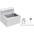 thumbnail image 4 of Global Industrial Stainless Steel Hands Free Wall Mount Sink 14""x10""x5"" Deep, 4 of 4