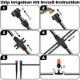 thumbnail image 6 of 240FT Drip Irrigation System,Automatic Drip Irrigation Kit with 1/2 inch Hose 1/4 inch Distribution Tubing and Accessories,for Lawn Raised Bed Greenhouse Plant Watering System, 6 of 8