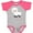 Baseball Heather and Hot Pink, variant on Inktastic Cute White Lamb Boys or Girls Baby Bodysuit