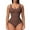 Coffee, variant on qolati Shapewear Bodysuit for Women Scoop Neck Tummy Control Thong Body Shaper Backless Seamless Compression Butt Lifting Shapewear
