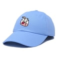 thumbnail image 5 of Dalix Strawberry Milk Embroidered Womens Cotton Dad Hat Baseball Cap in Light Blue, 5 of 5