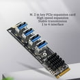 thumbnail image 2 of Tarjetas de ExpansióN M.2 M-Key Pcie M.2 una Pci-E X1 Adaptador de ExpansióN de Tarjeta GráFica USB3.0 de 4 Puertos Adaptador ASM1184E M.2, 2 of 5