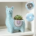 thumbnail image 6 of 6 inch Cute Alpaca Flower Pots, Animal Decorative Ceramic Planters for Indoor Gardens and Cacti, Colorful Office and Home Decor for Living Room,Kitchen, or Desk, 6 of 7