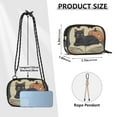 thumbnail image 4 of FORMRS Mini Crossbody Bag for Women Adjustable Rope Shoulder Casual Phone Purse, Black Halloween Cat, 4 of 7